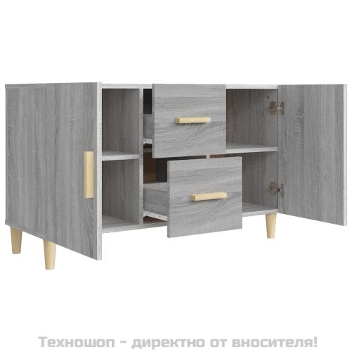 Сайдборд, Сив сонома, 100x36x60 см, инженерно дърво