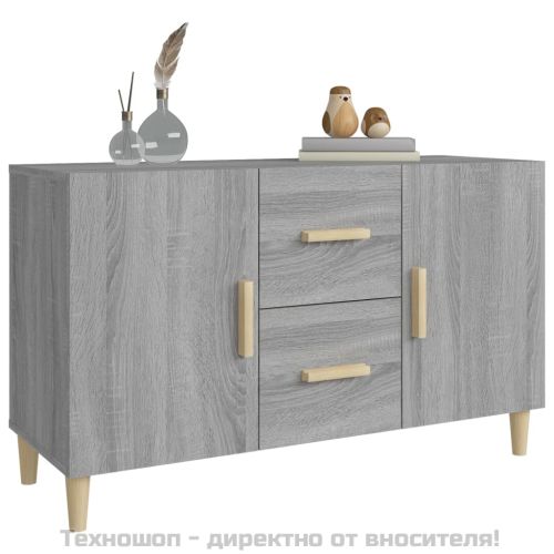 Сайдборд, Сив сонома, 100x36x60 см, инженерно дърво