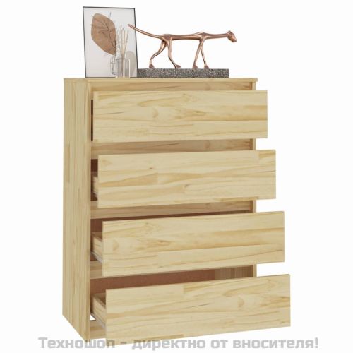 Страничен шкаф, 60x36x84 см, бор масив