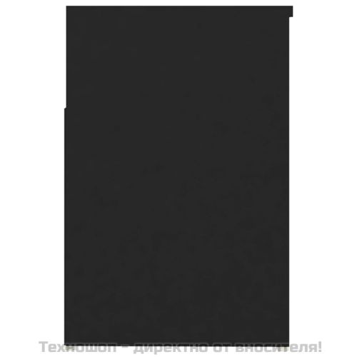 Пейка за обувки, черна, 80x30x45 см, инженерно дърво