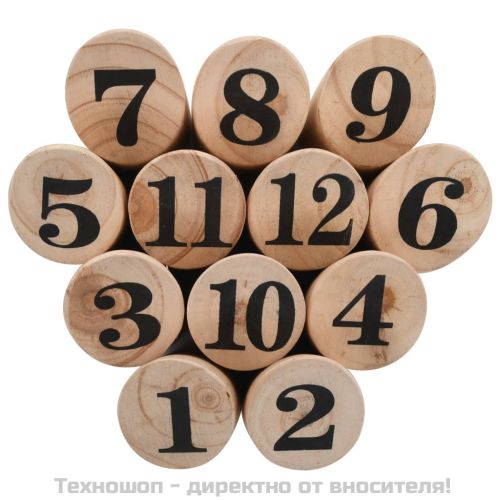 Комплект на играта Kubb, дърво