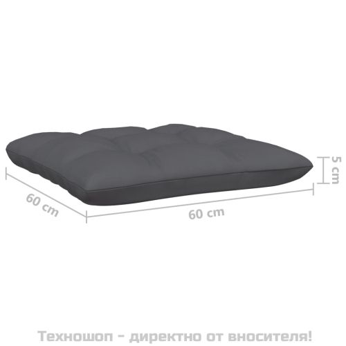 Градински среден диван с възглавници, бял, бор масив