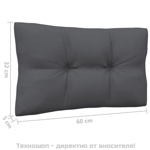 Градински среден диван с възглавници, бял, бор масив