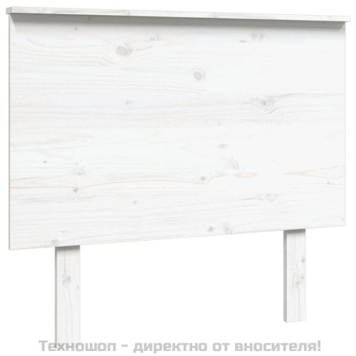 Горна табла за легло, бяла, 94x6x82,5 см, бор масив