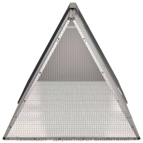 Клетка за зайци антрацит 201,5x80,5x71 см поцинкована стомана