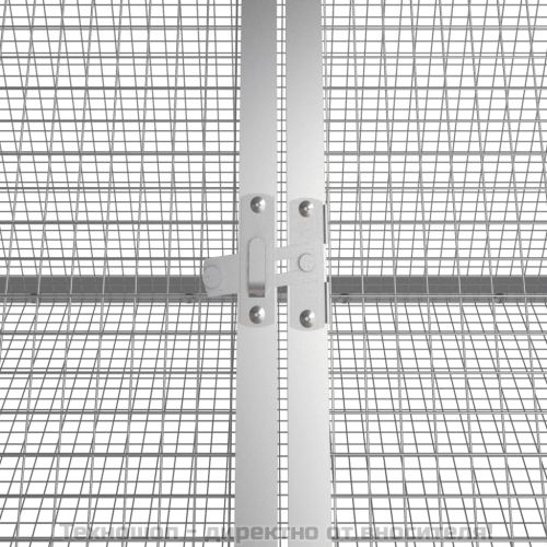 Клетка за зайци антрацит 201,5x80,5x71 см поцинкована стомана
