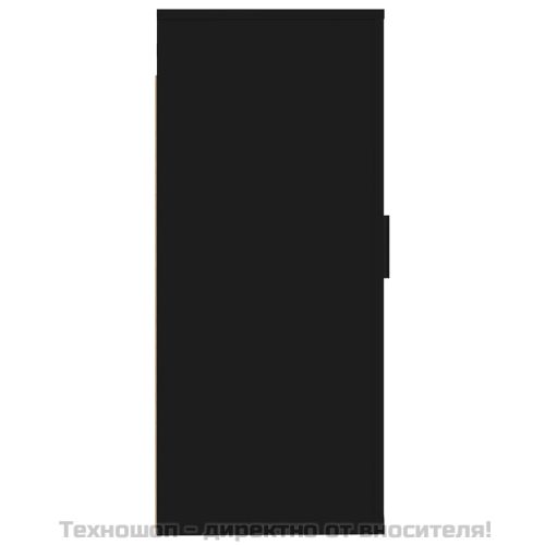 ТВ шкаф за стенен монтаж, черно, 40x34,5x80см