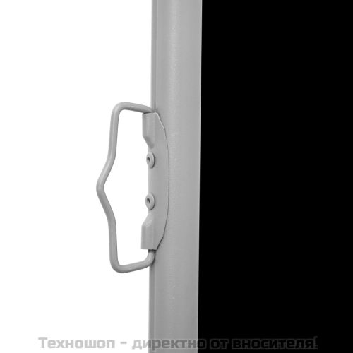 Прибираща се странична тента, черна, 120x600 см