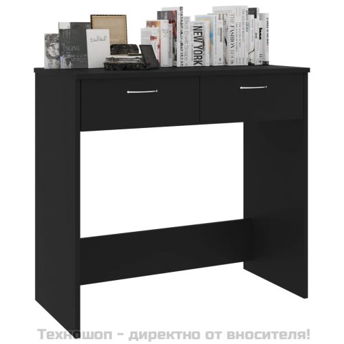 Бюро, черно, 80x40x75 см, инженерно дърво