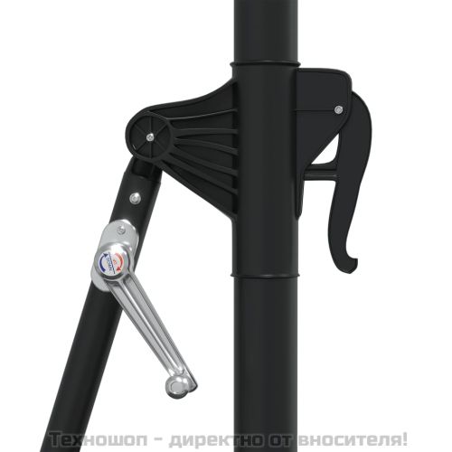 Чадър за монтаж на стена с метален прът, 300 см, зелен