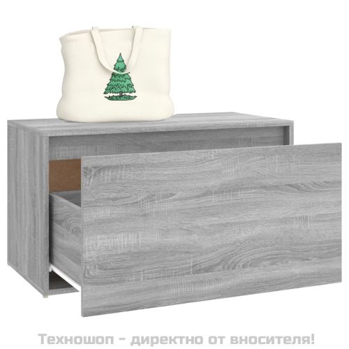 Пейка за антре, 80x40x45 см, сив сонома, инженерно дърво