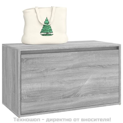 Пейка за антре, 80x40x45 см, сив сонома, инженерно дърво