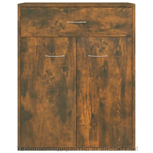 Сайдборд, опушен дъб, 60x30x75 см, инженерно дърво