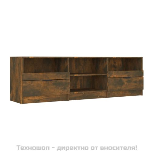 ТВ шкаф, oпушен дъб, 150x33,5x45 см, инженерно дърво