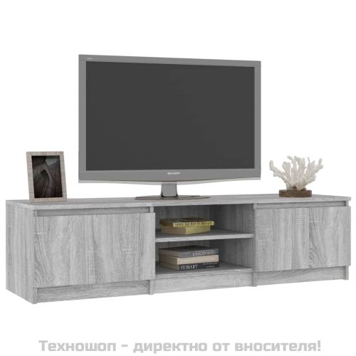 ТВ шкаф, сив сонома, 140x40x35,5 см, инженерно дърво