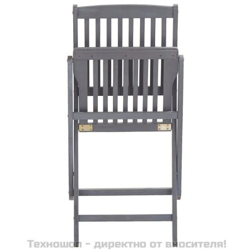 Сгъваеми градински столове, 2 бр, акация масив