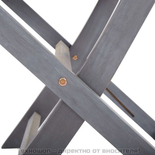 Сгъваеми градински столове, 2 бр, акация масив