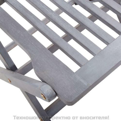 Сгъваеми градински столове, 2 бр, акация масив