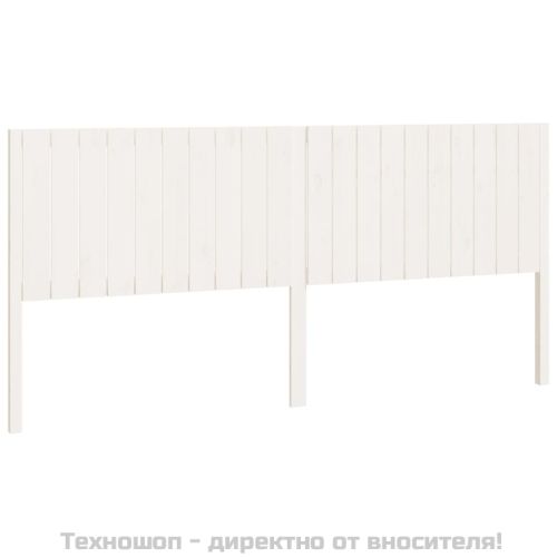 Горна табла за легло, бяла, 205,5x4x100 см, бор масив