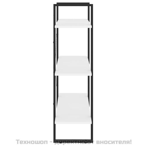 Шкаф библиотека, бял, 80x30x105 см, инженерно дърво