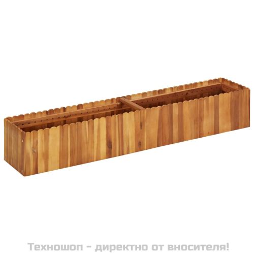 Градинска повдигната леха, 150x30x25 см, акациево дърво масив