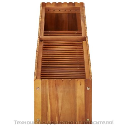 Градинска повдигната леха, 150x30x25 см, акациево дърво масив
