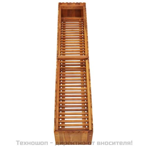 Градинска повдигната леха, 150x30x25 см, акациево дърво масив