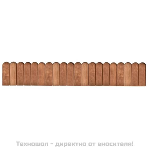 Палисади за градина, кафяви, 120 см, импрегниран бор