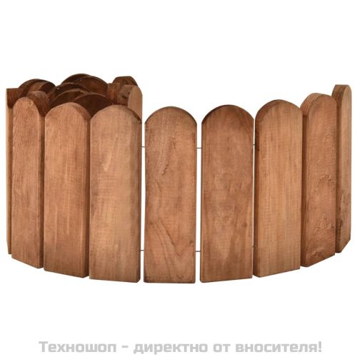 Палисади за градина, кафяви, 120 см, импрегниран бор