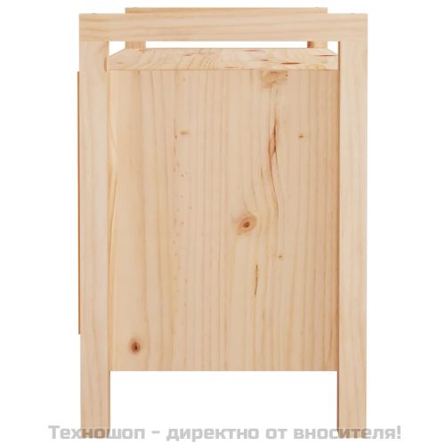Пейка за антре, 80x40x60 см, борово дърво масив
