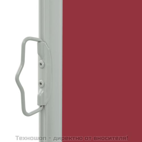 Прибираща се дворна странична тента, 60x300 см, червена