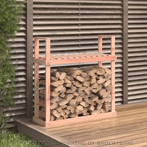Поставка за дърва за огрев 110x35x108,5 см масивна дугласка ела
