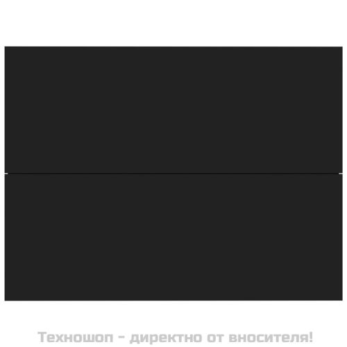 Нощно шкафче, черно, 40x30x30 см, инженерно дърво