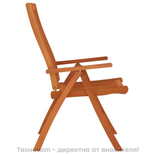 Сгъваеми градински столове 4 бр масивно дърво евкалипт