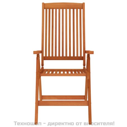 Сгъваеми градински столове 8 бр масивно дърво евкалипт