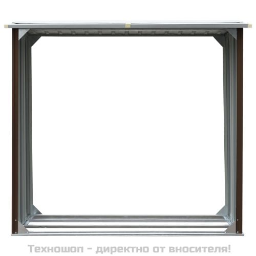 Навес за дърва, поцинкована стомана, 172x91x154 см, кафяв