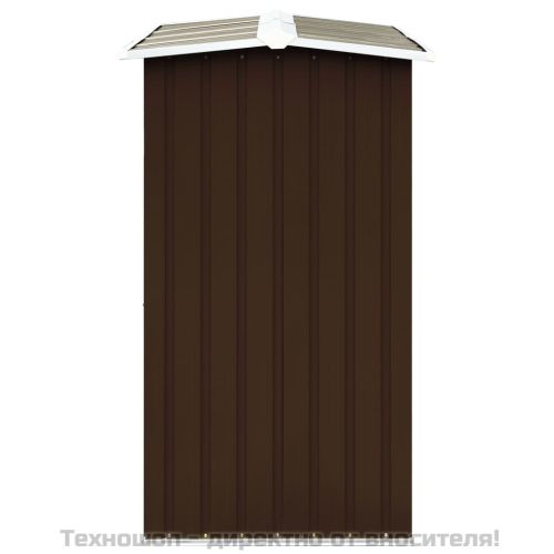 Навес за дърва, поцинкована стомана, 172x91x154 см, кафяв
