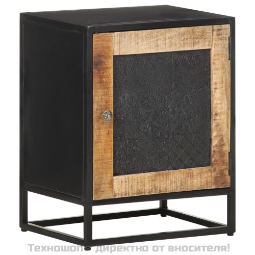 Нощно шкафче, 40x30x50 см, грубо мангово дърво