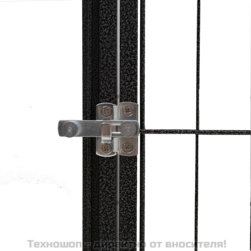 Заграждение за куче черно 6 панела 50x100 см прахово боядисано