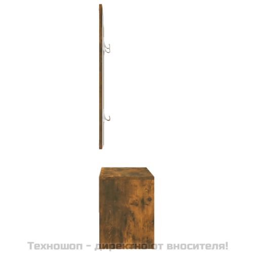 Комплект мебели за антре, опушен дъб, инженерно дърво