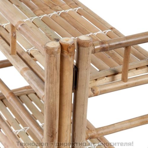 Бамбукова поставка за растения с 3 рафта