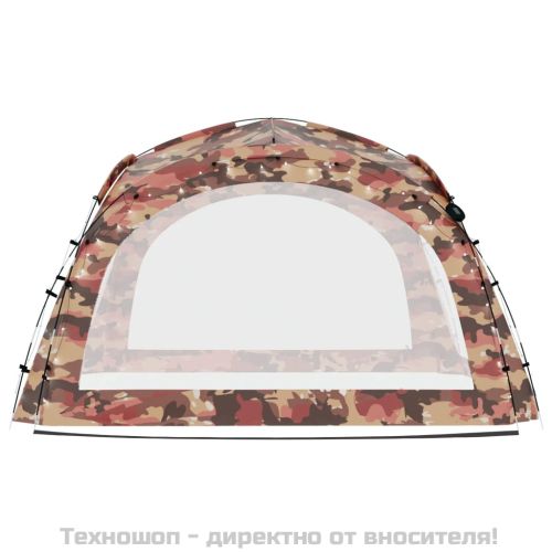 Парти шатра с LED и 4 стени, 3,6x3,6x2,3 м, камуфлаж