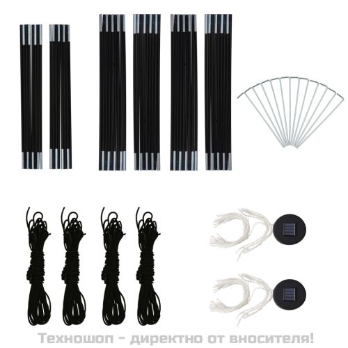 Парти шатра с LED и 4 стени, 3,6x3,6x2,3 м, камуфлаж