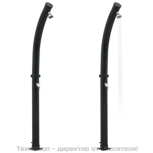 Соларен душ, черен, 214 см, 20 л