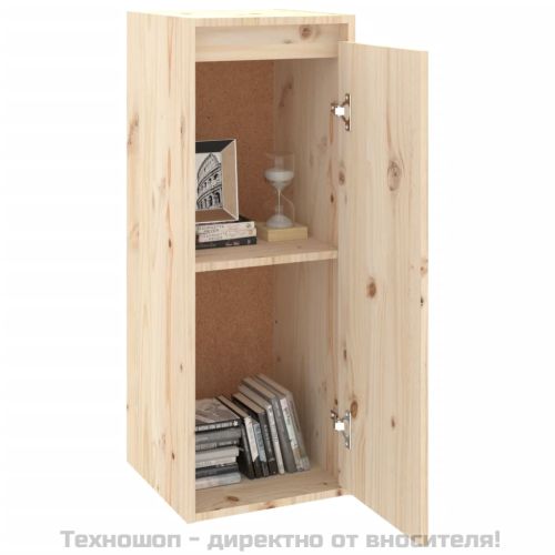 Стенен шкаф, 30x30x80 см, борово дърво масив