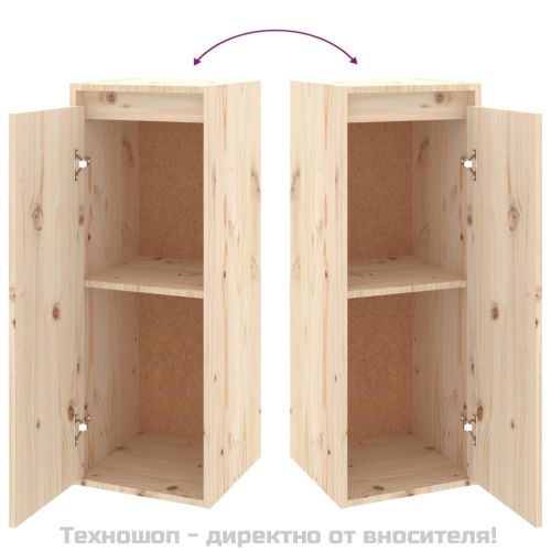 Стенен шкаф, 30x30x80 см, борово дърво масив