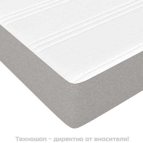 Боксспринг легло с матрак, светлосиво, 90x200 см, плат