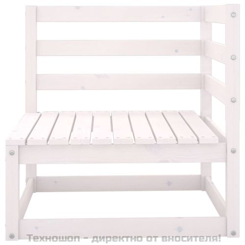 Градински ъглов диван, бор масив