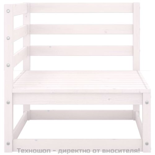 Градински ъглов диван, бор масив