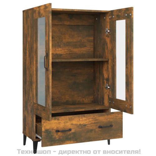 Висок шкаф, опушен дъб, 70x31x115 см, инженерно дърво
